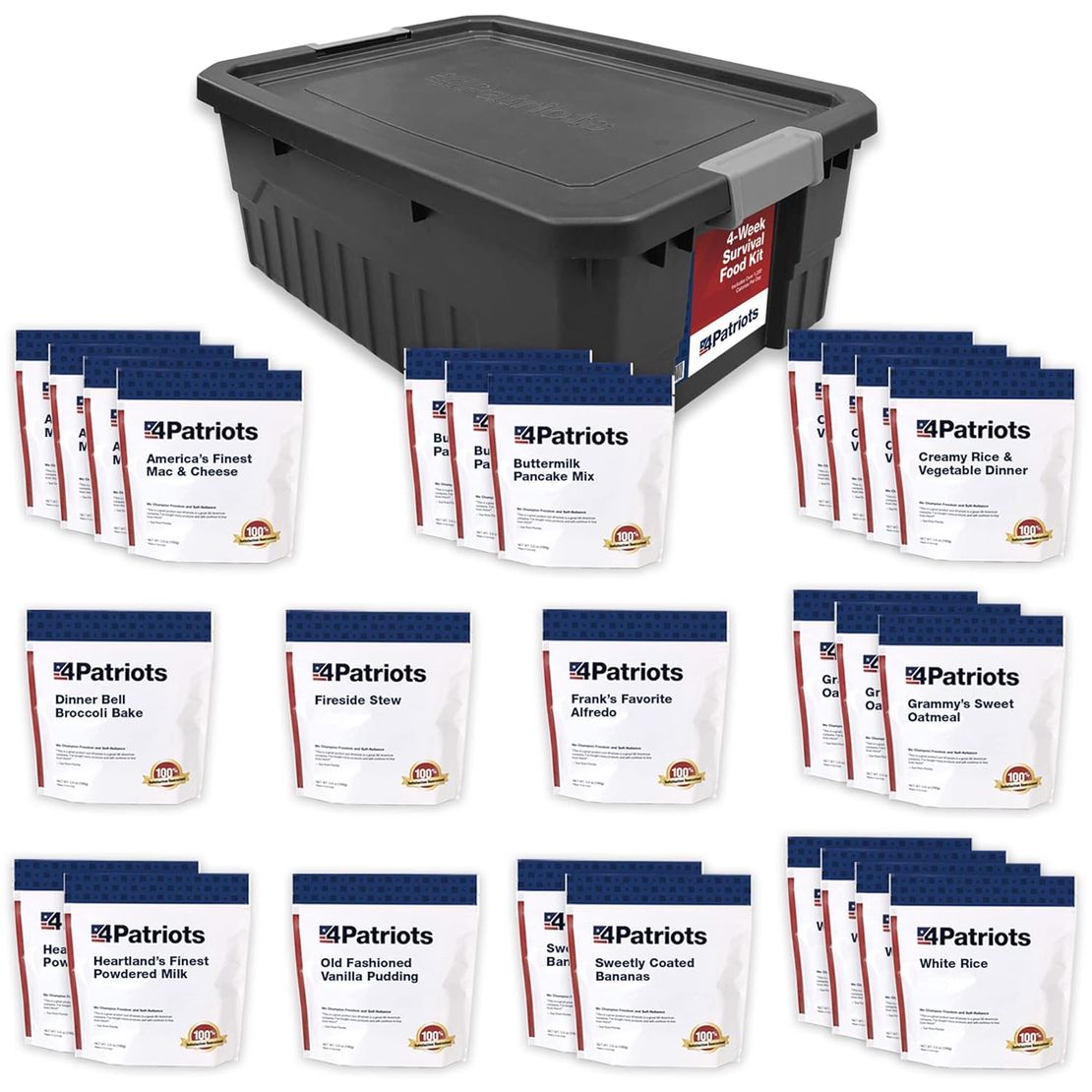 Best Food Survival Kits | 4Patriots: 4-Week Emergency Food Supply Survival Kit