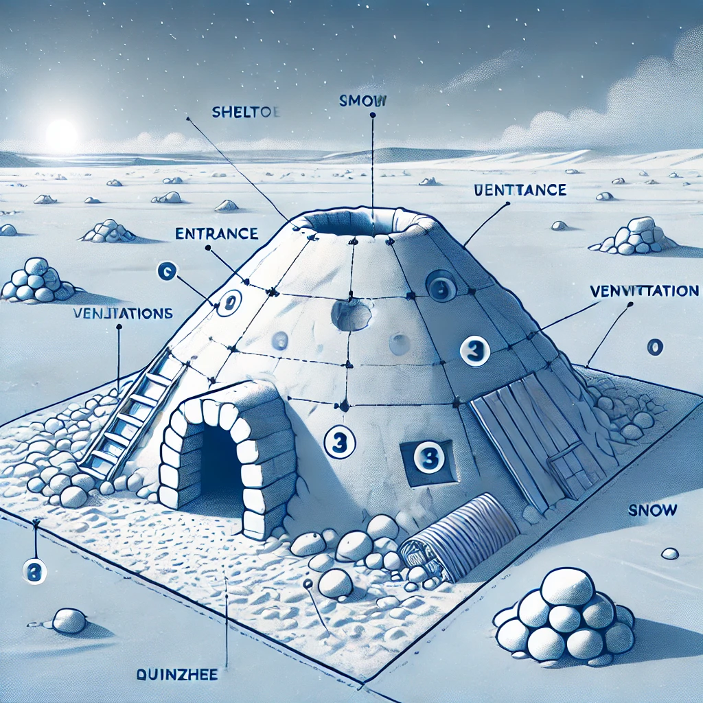 Snow Shelter Diagram